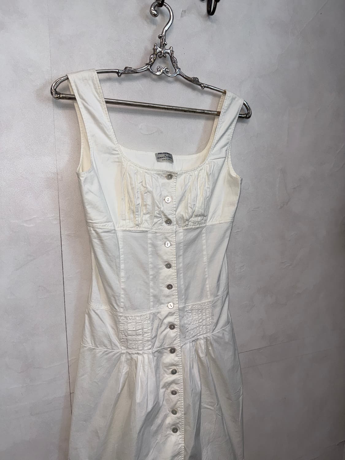 Alberta ferretti white button ops 상품이미지3