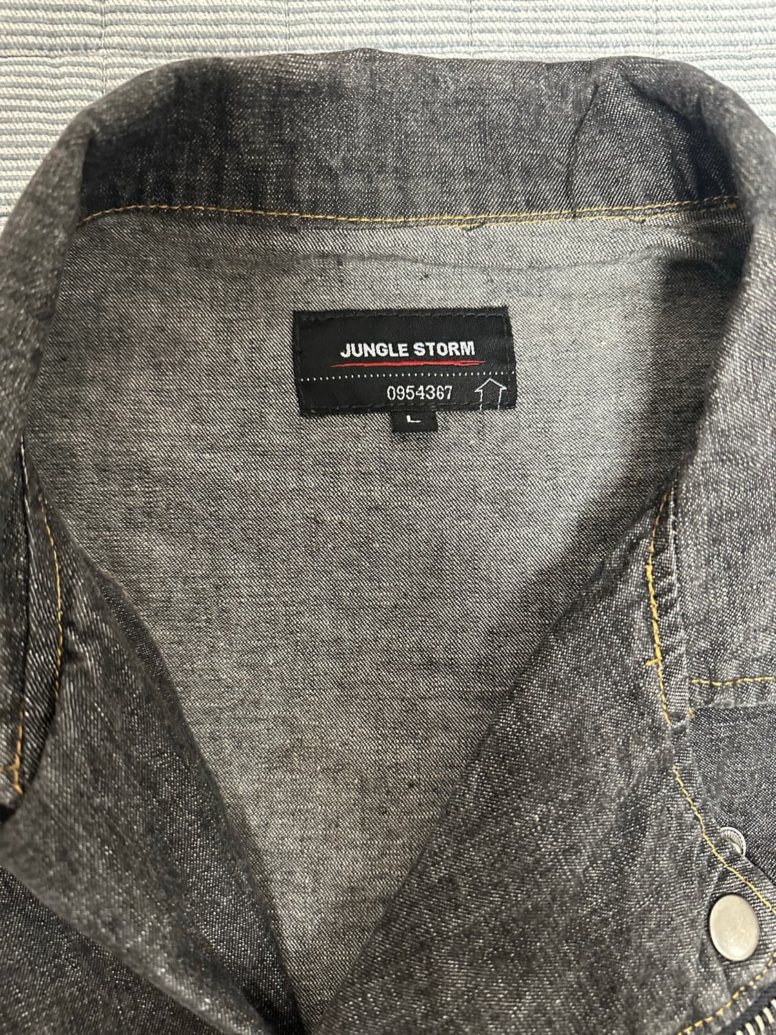 일본 빈티지 정글스톰 데님 라이더 자켓 L 상품이미지3