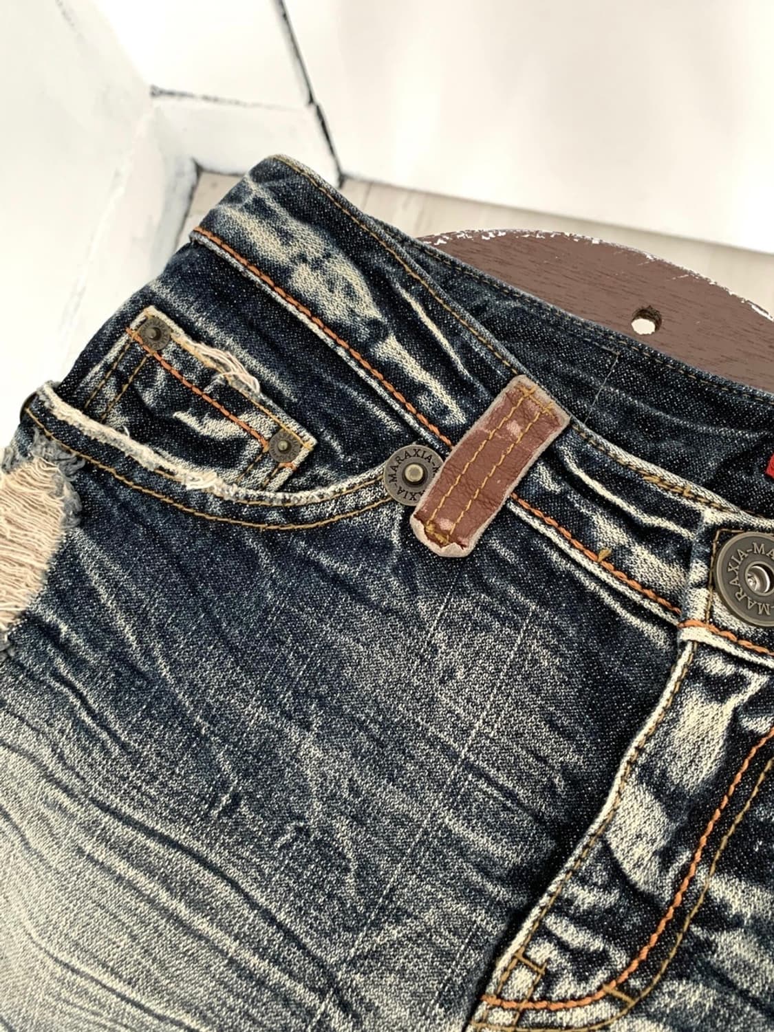 Maraxia western denim mini skirt 상품이미지7