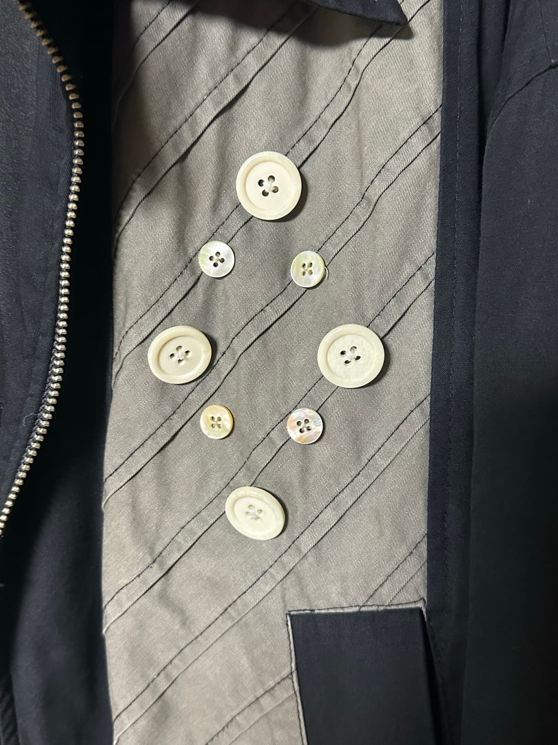 ANCHIOVI 블랙 버튼 포인트 자켓 엔초비 상품이미지3