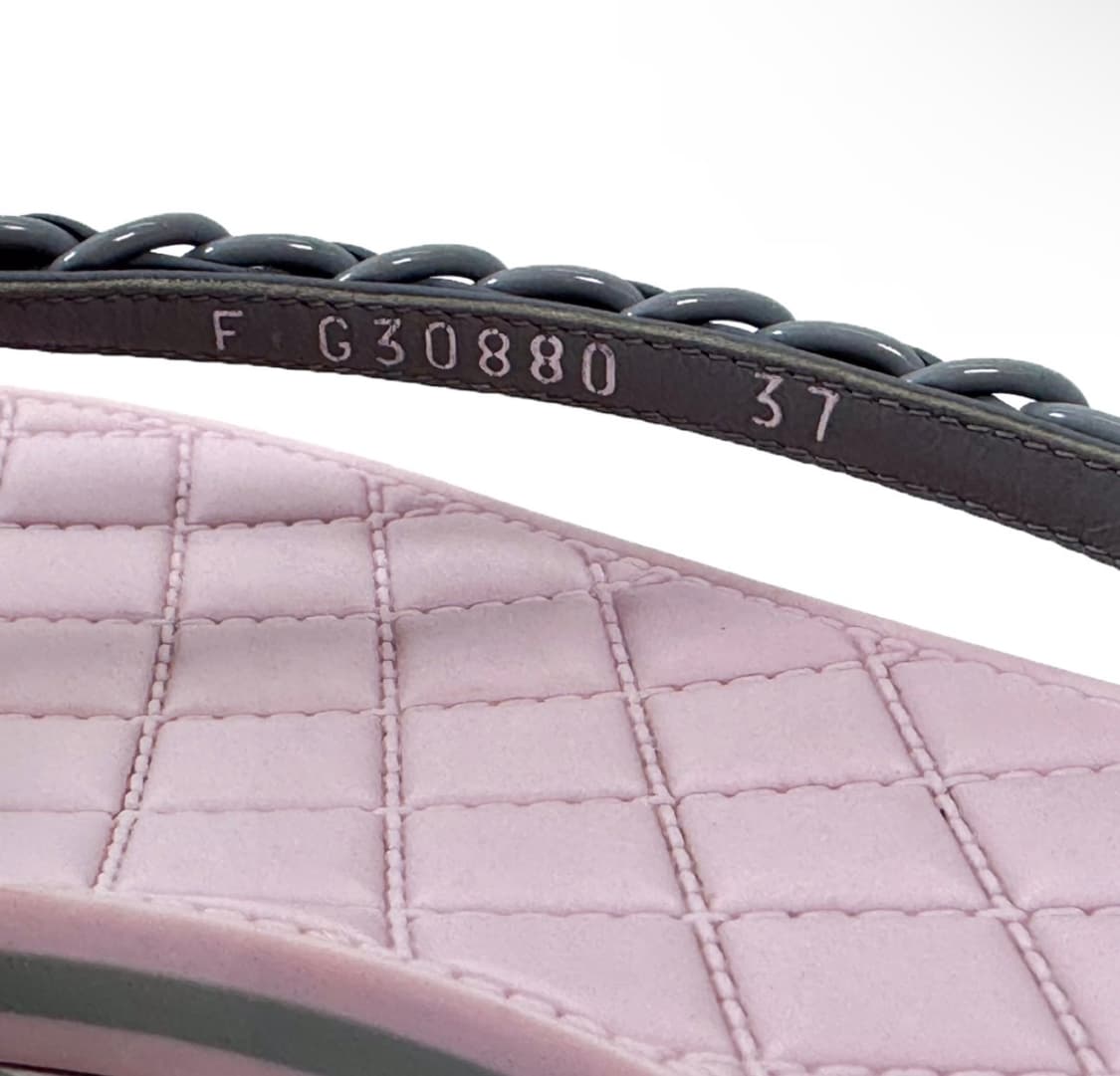 [37] 샤넬 여성 코코 비치 체인 스트랩 플랩 샌들 핑크 G30880 상품이미지9