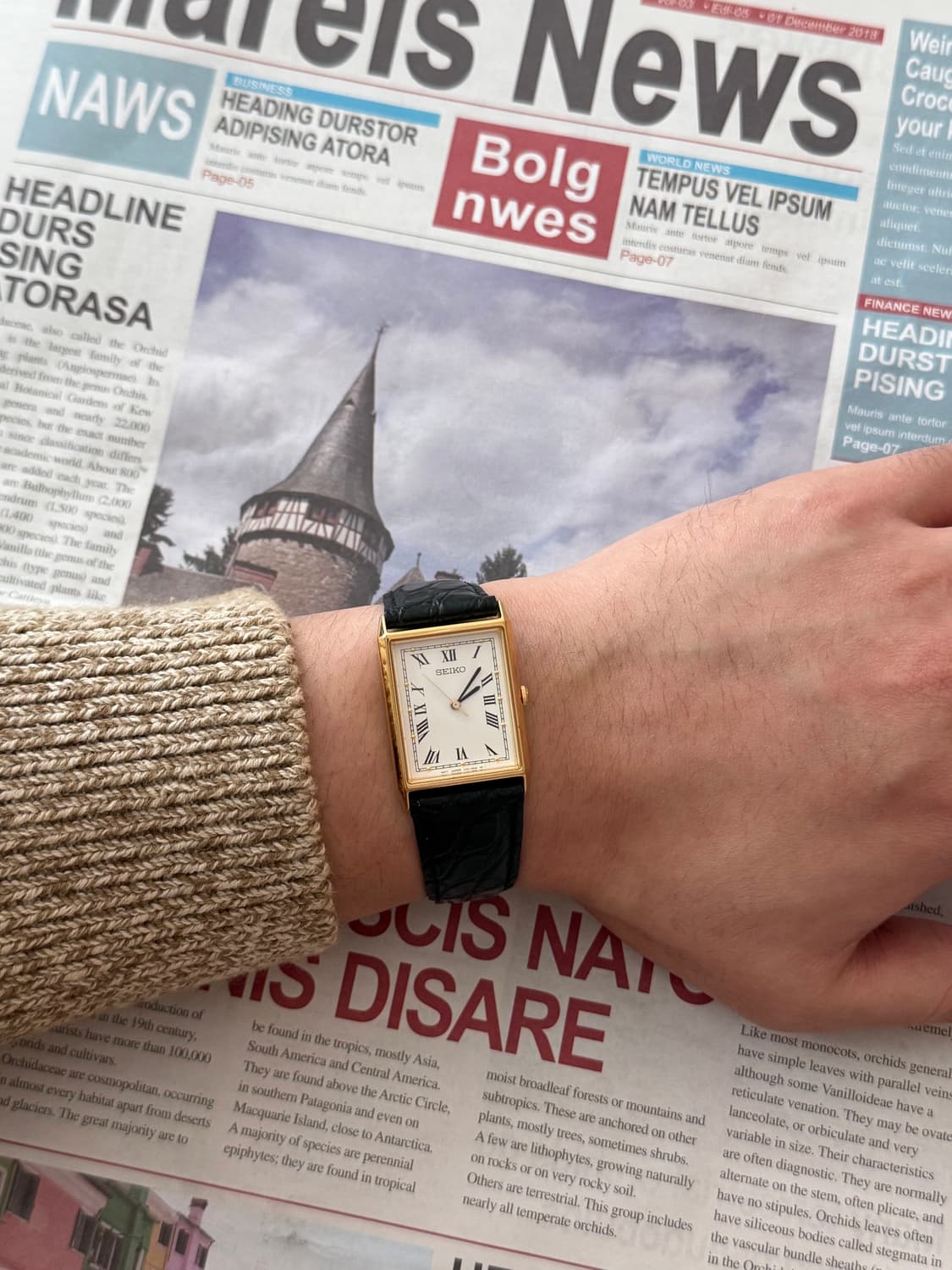 Seiko 세이코 Square 쿼츠 탱크 상품이미지7