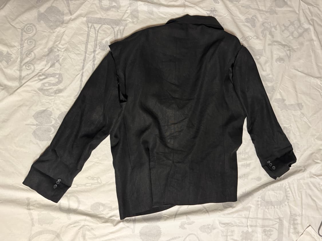 Amu 트임 디테일 린넨 블레이저 상품이미지2