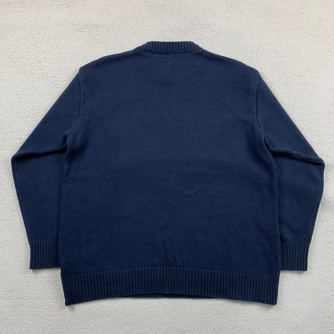 휴먼메이드 x 카우스 빅로고 니트 네이비 상품이미지2