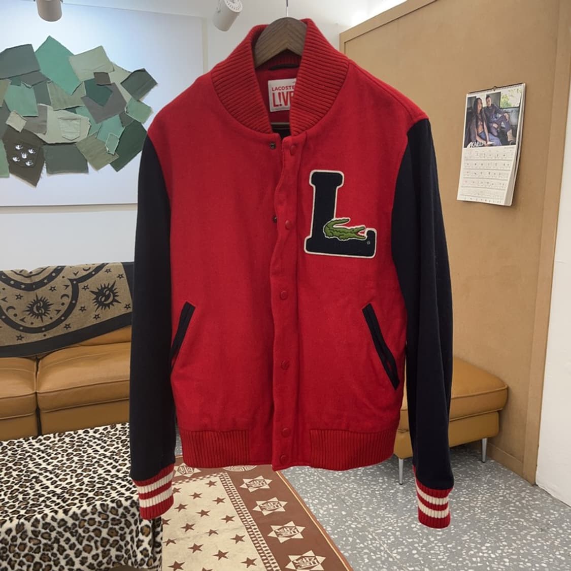 라코스테 올드스쿨 레트로 울 바시티 자켓 48 C09569 상품이미지3