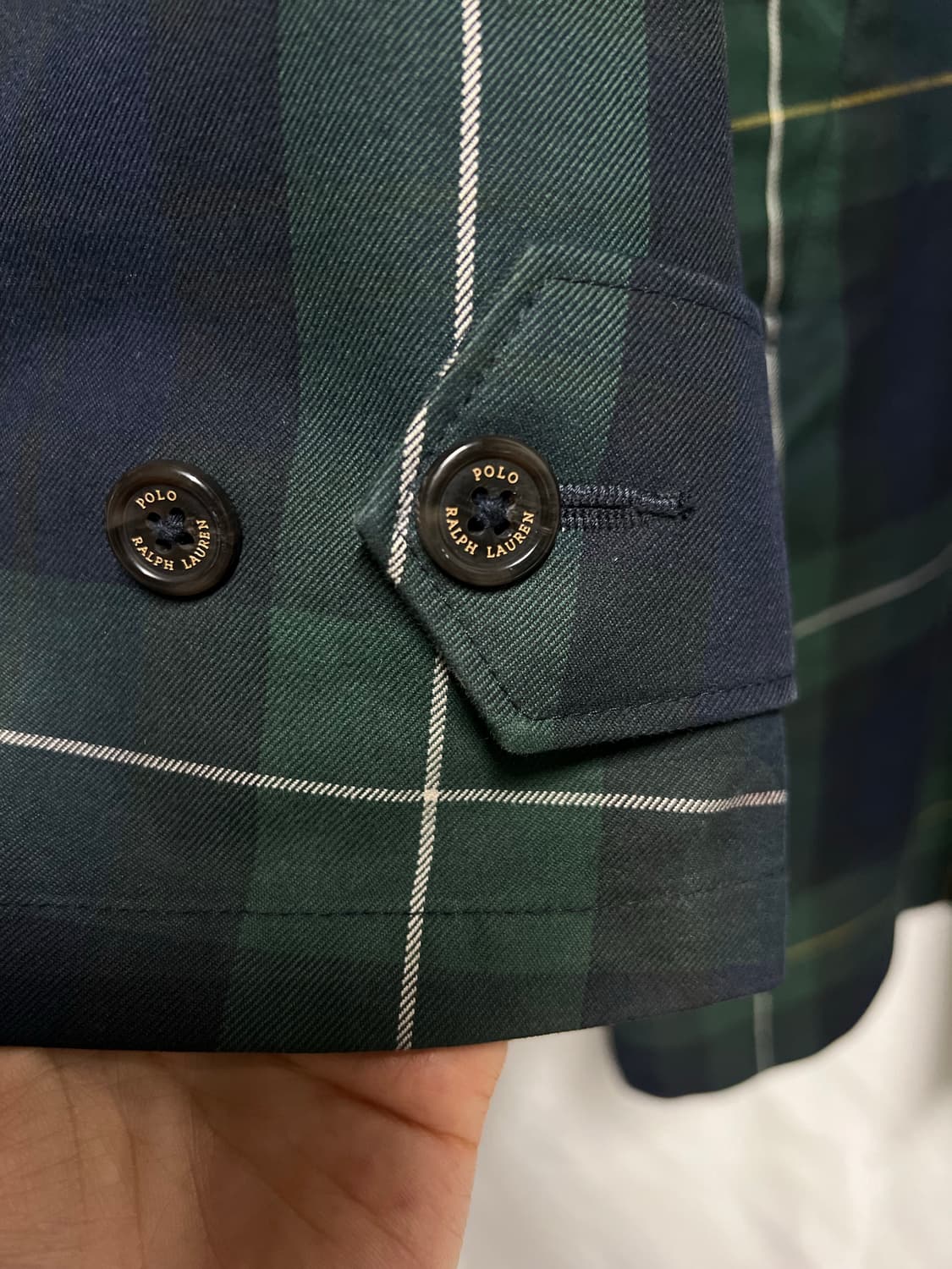 폴로 랄프로렌  플래드 왁스 트윌 발마칸 코트 상품이미지5