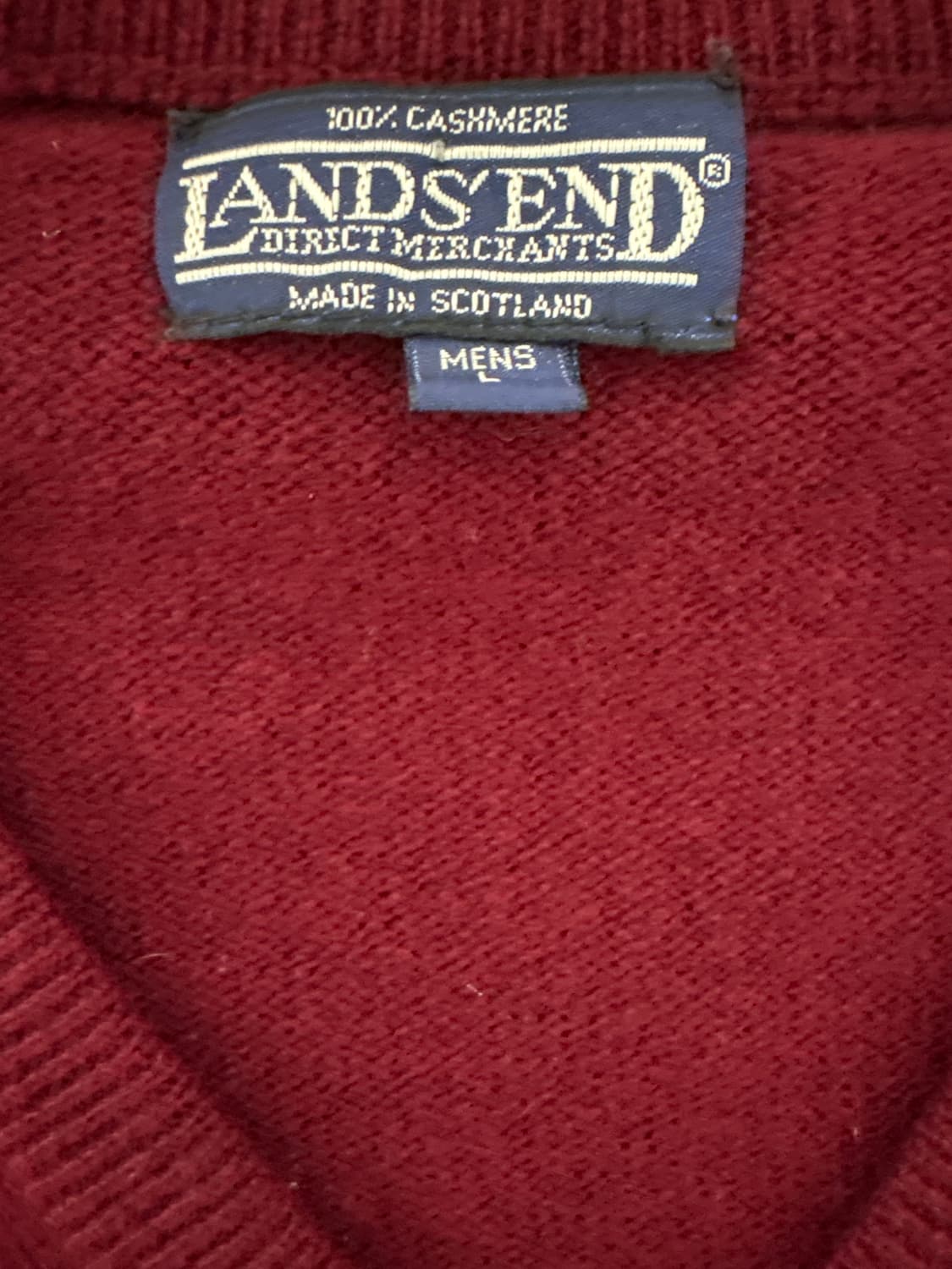 90‘s Lands End 캐시미어 100 v넥니트 상품이미지4