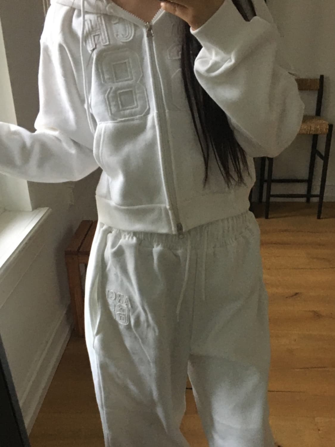 아워캐비넷 zero hood zipup (white) 상품이미지1