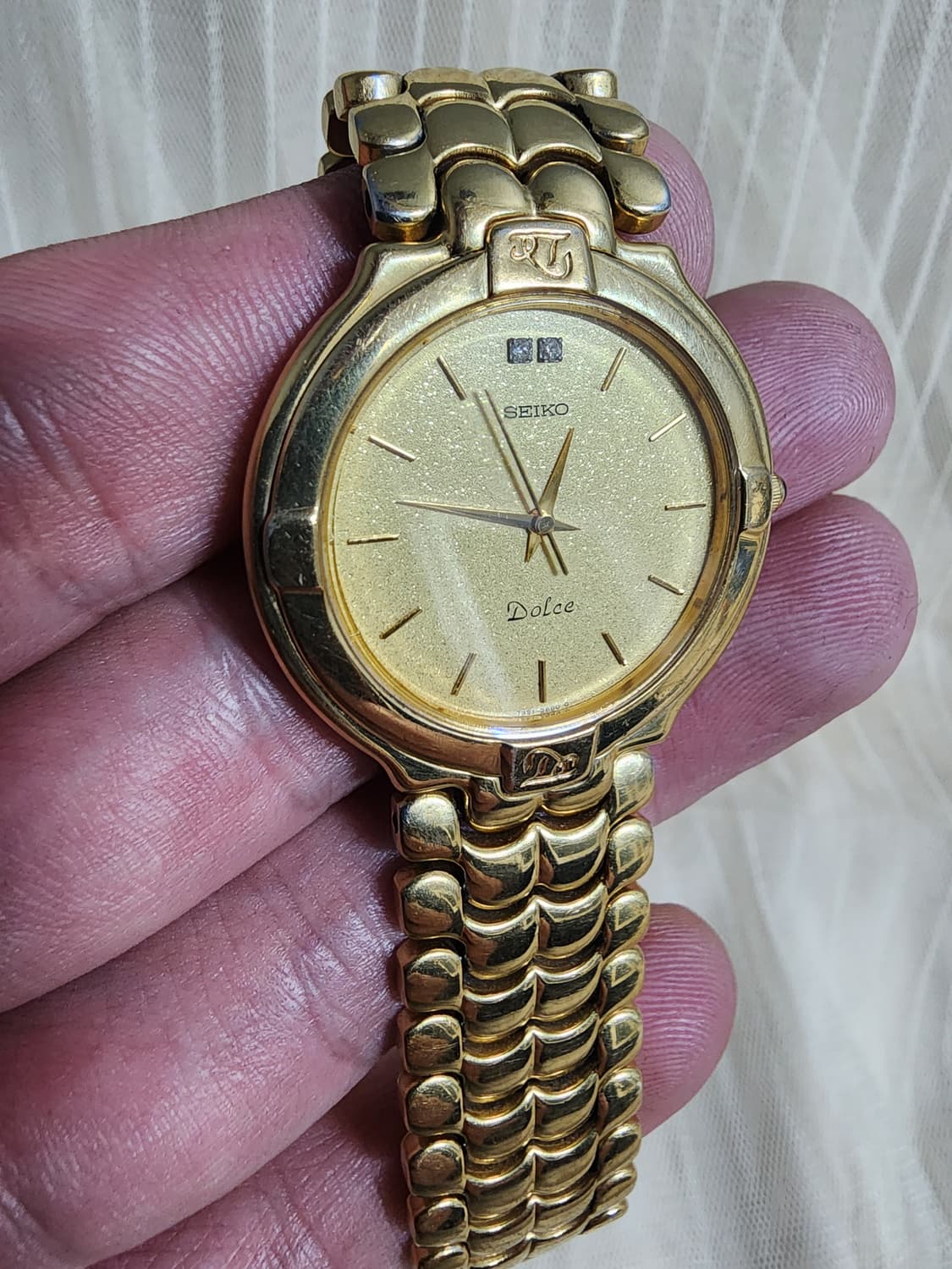 빈티지 세이코 돌체 금장 쿼츠 시계 상품이미지10