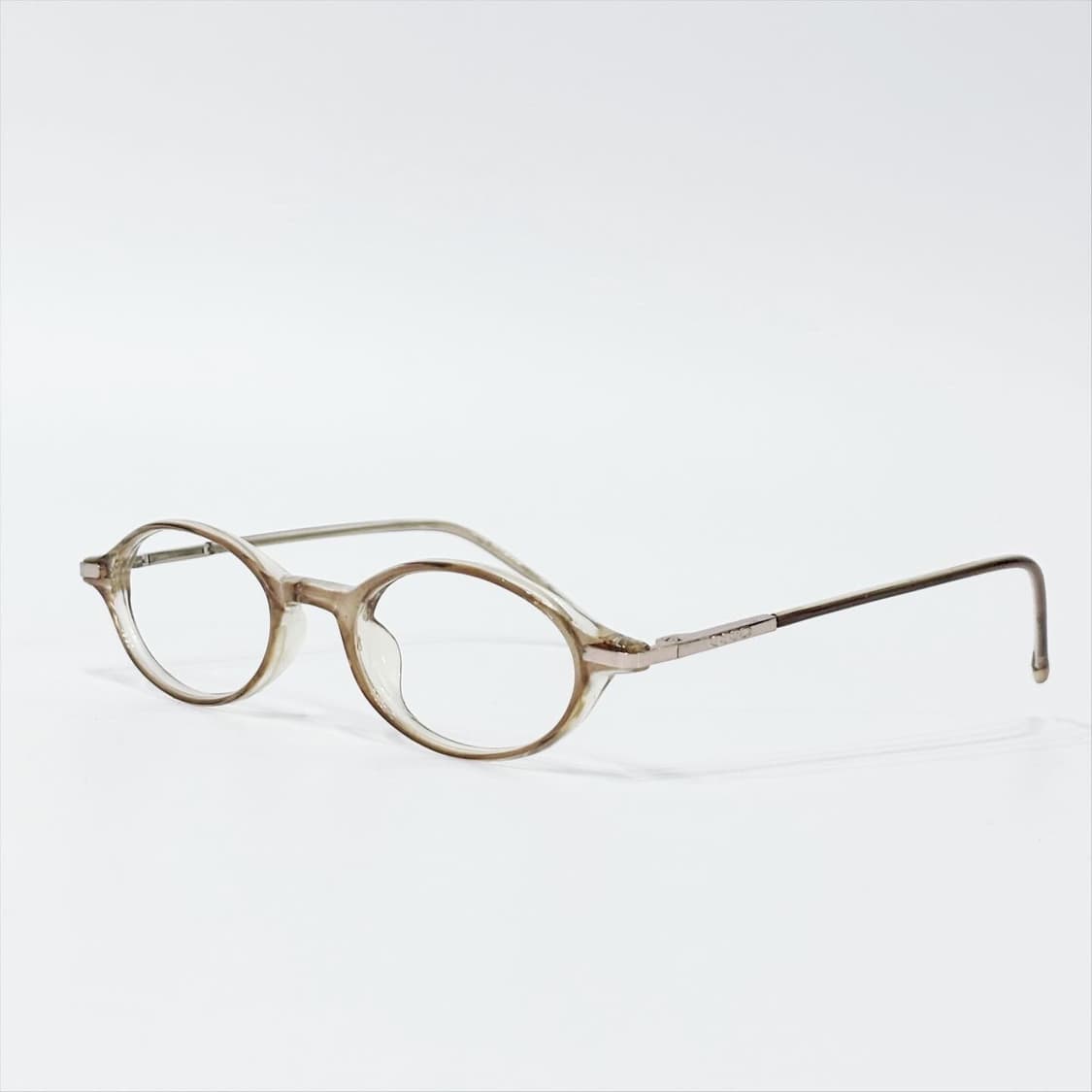 베이지 오벌 뿔테 데드스탁 빈티지안경 상품이미지2