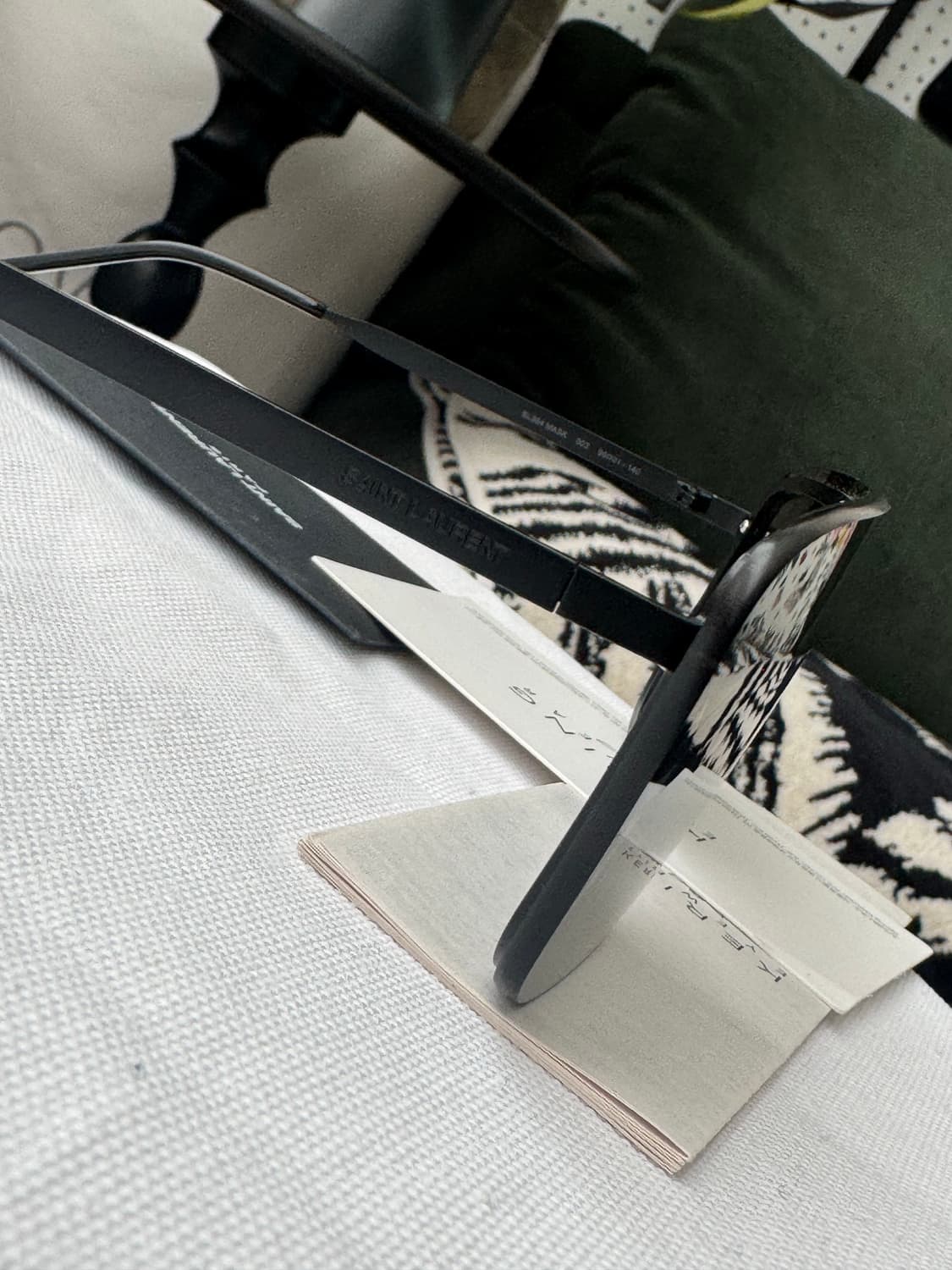 [S급]  Saint Laurent 보잉 미러 블랙 실드 선글라스 SL 상품이미지6