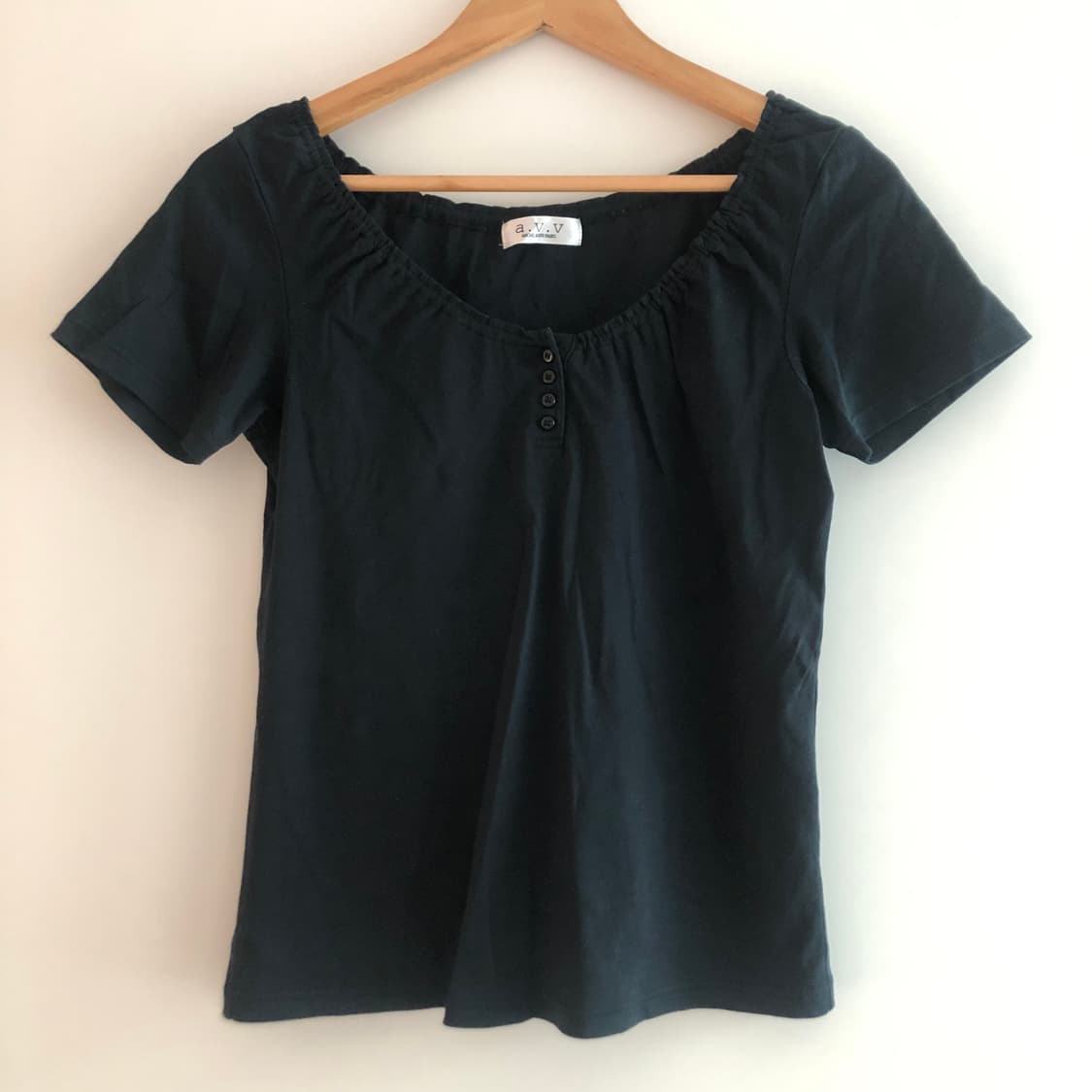 shirring u-neck t 상품이미지1