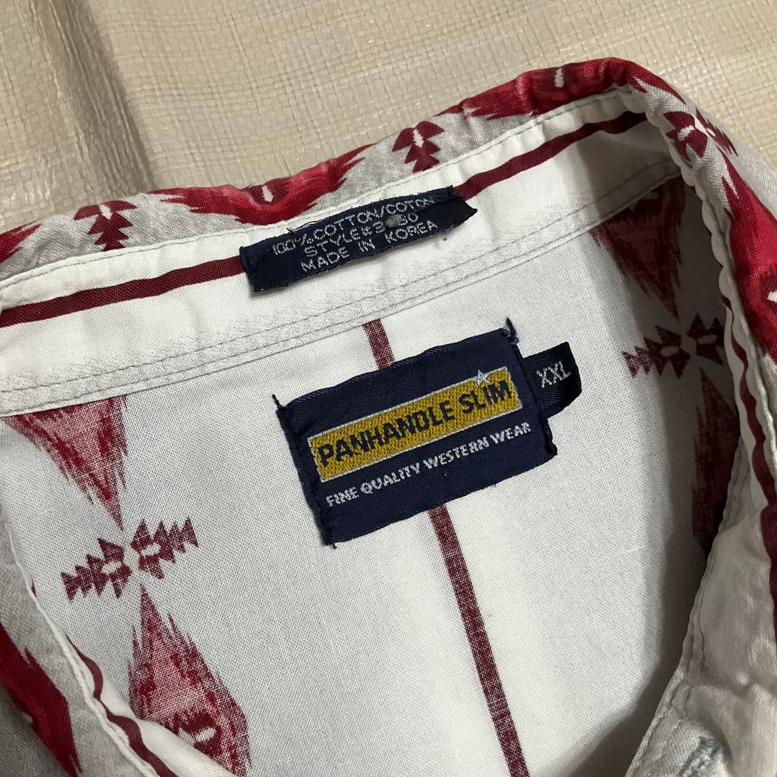 빈티지 팬핸들 웨스턴 나바호 패턴셔츠 상품이미지4