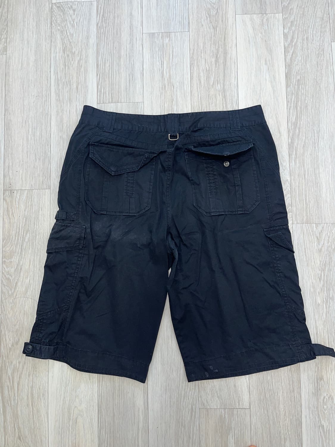 팝걸빈티지 블랙 카고 버뮤다팬츠 상품이미지2