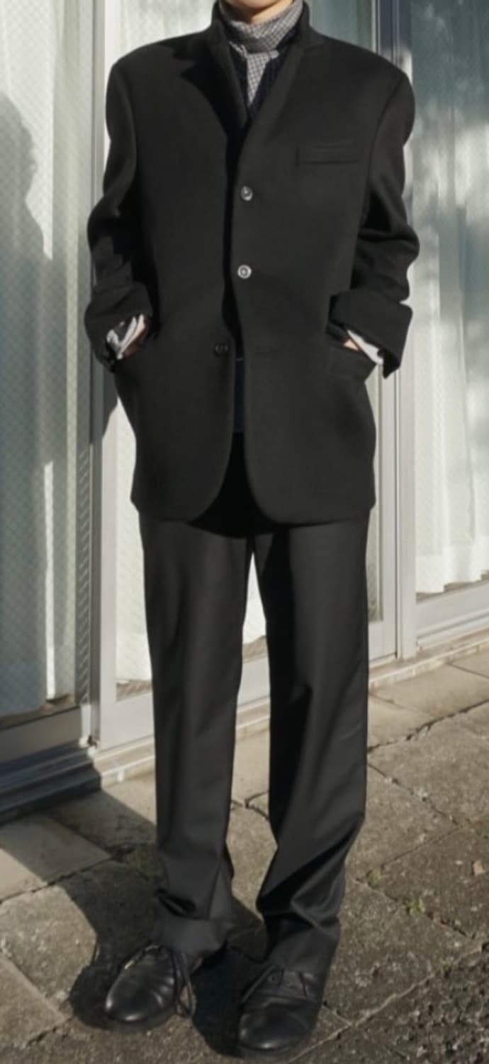 하프시코드 90s 울 블레이저 자켓 블랙 harpsichord 상품이미지1