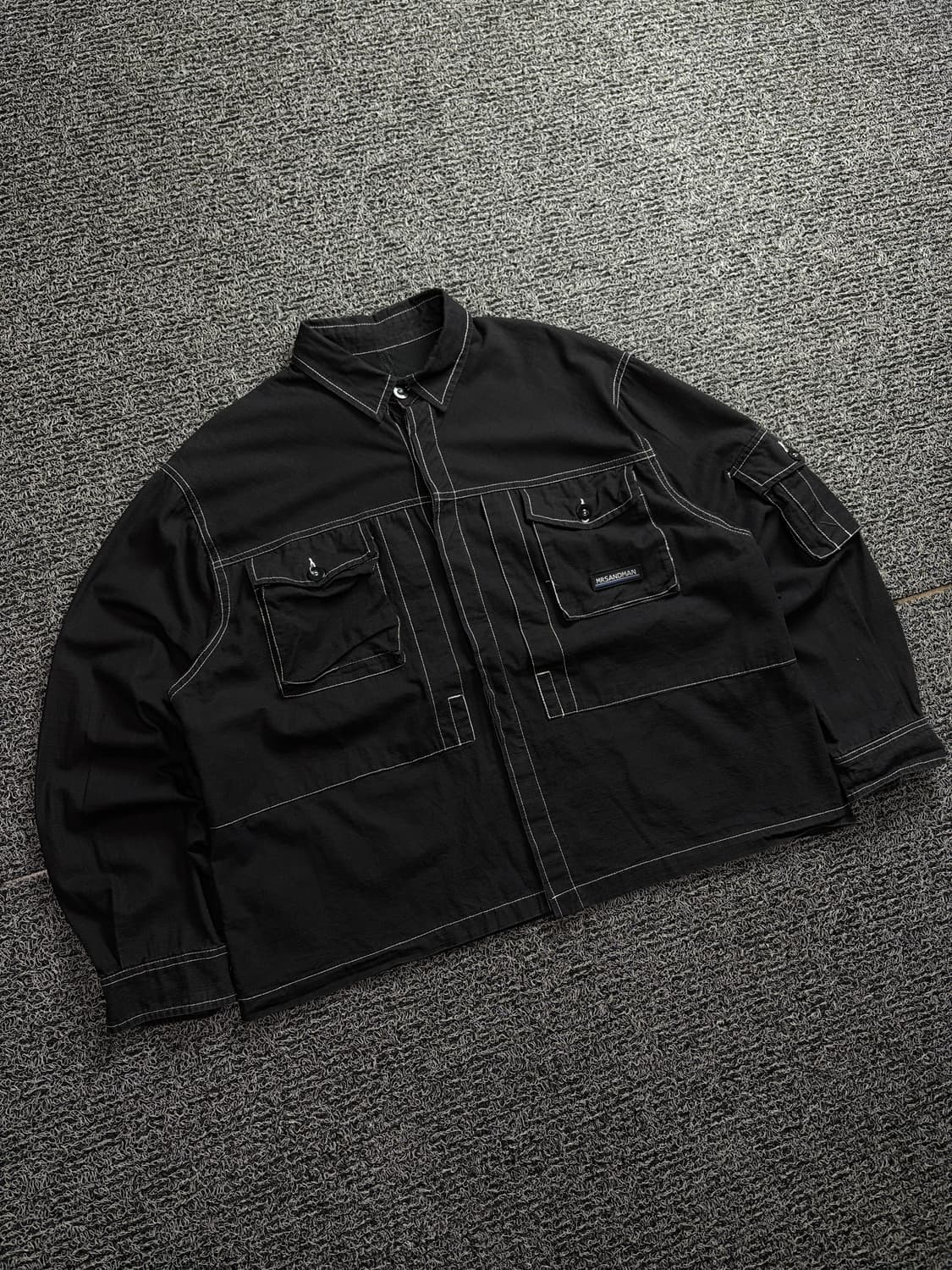 Mrsandman 아카이브 아웃스티치 블랙 워크 자켓 1747 상품이미지1