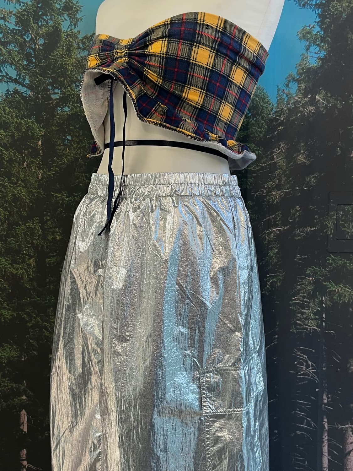metallic silver skirt 상품이미지9