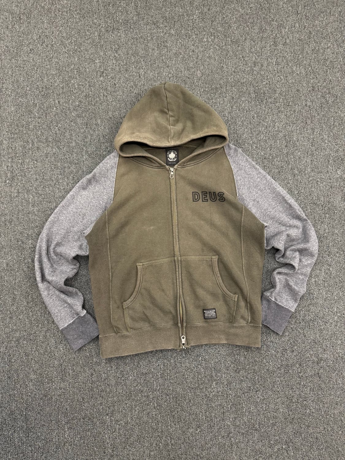 S)데우스 재팬 빈티지 투웨이 배색 후드집업 상품이미지1