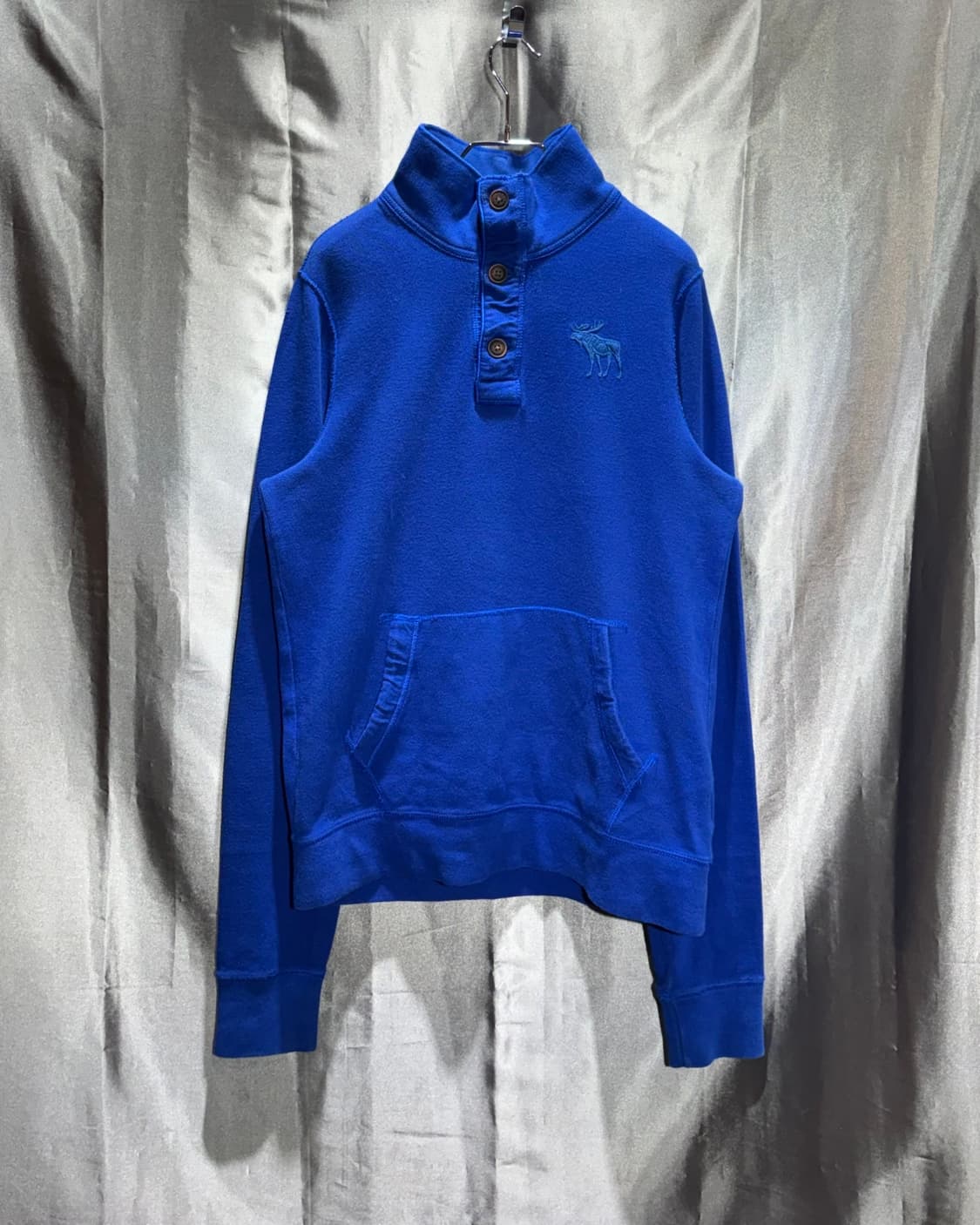 L 아베크롬비 딥블루 하이넥 버튼 니트 상품이미지2