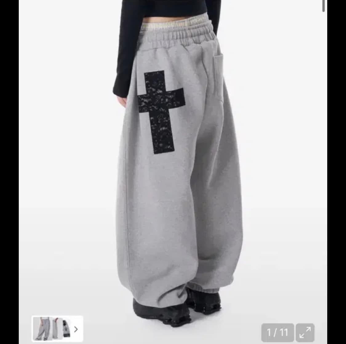 아캄 Laced CROS2 Patch Sweatpants (Gray) 상품이미지1