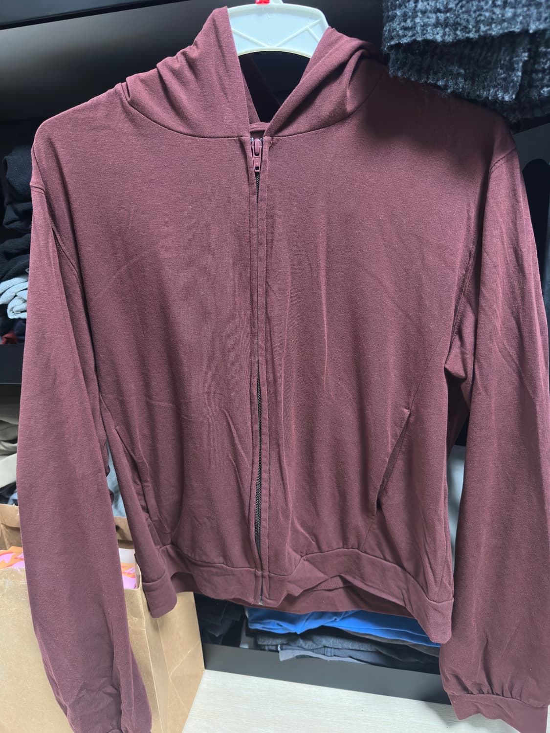 머듈 라운지 후드집업 버건디 3(M) 상품이미지4