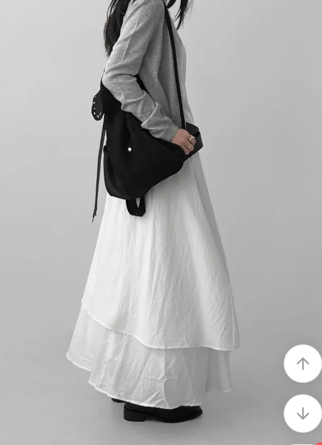 매니크 레이어드 발레리 롱스커트 블랙 상품이미지2