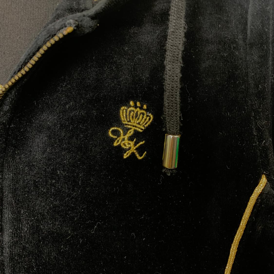 Vintage 빈티지 y2k 와투케 벨루어 벨벳 후드집업 상품이미지5