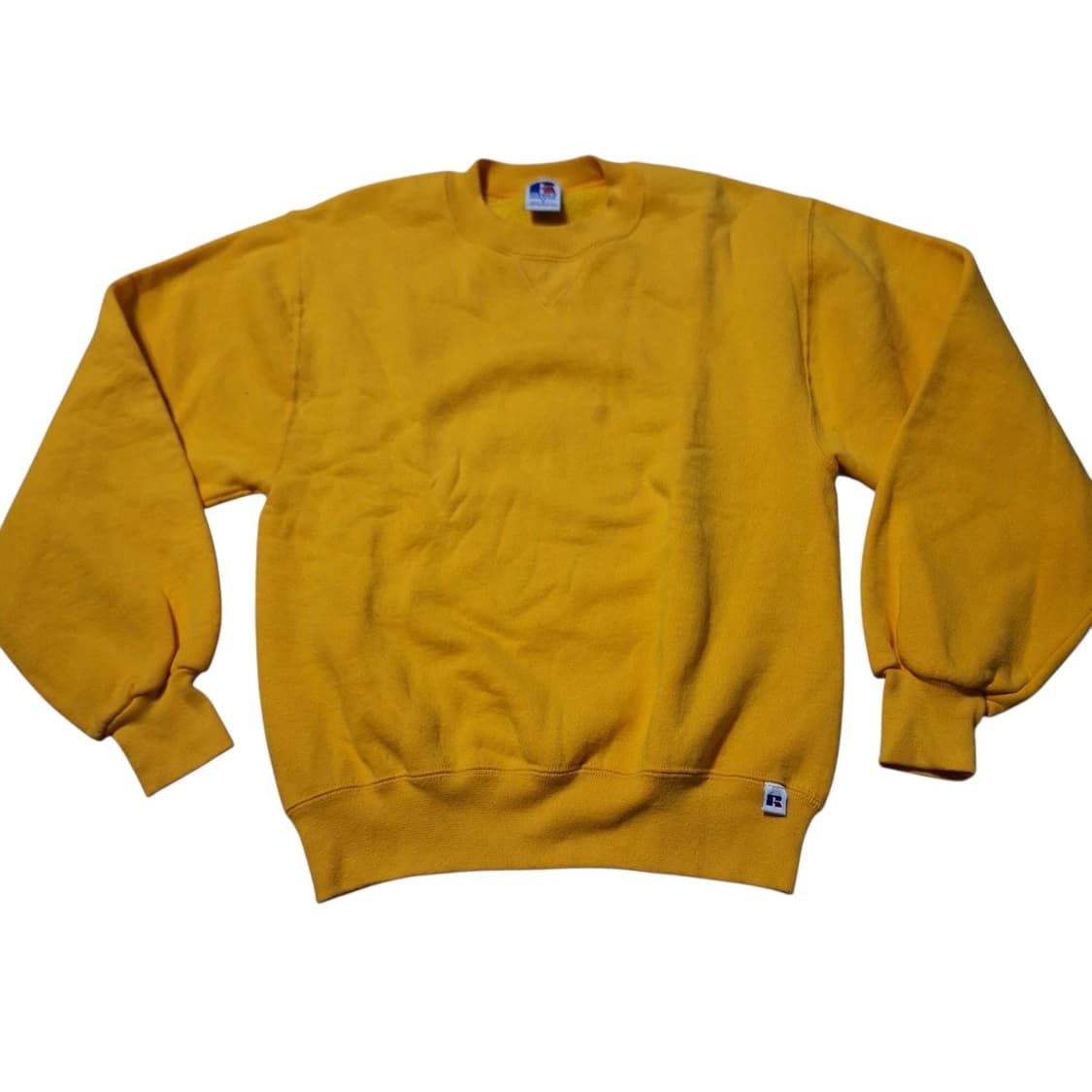 90s 러셀 애슬레틱 빈티지 옐로우 맨투맨 상품이미지1