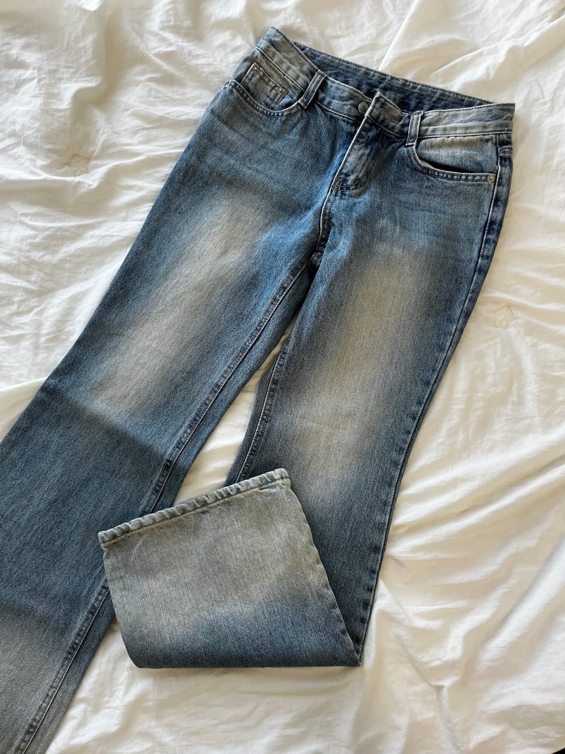 블랙업 로우웨스트 부츠컷 데님 S 상품이미지5