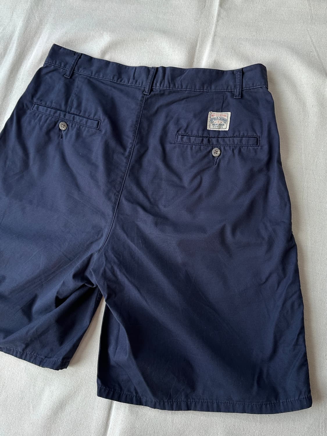 폴로 랄프로렌 더블 플리츠 치노 쇼츠 네이비 31 made in USA 상품이미지5