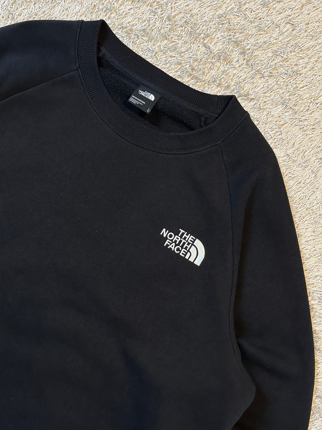 노스페이스 로고 맨투맨 블랙 상품이미지2