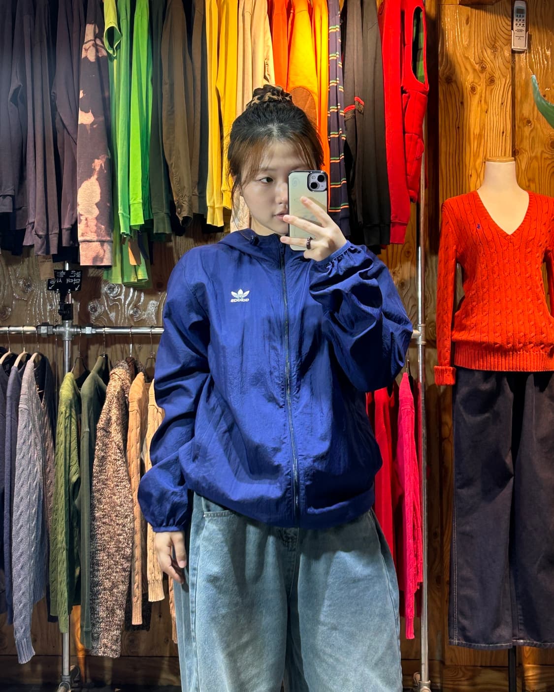 L 아디다스 파이어버드 퍼플 후드 바람막이 상품이미지2