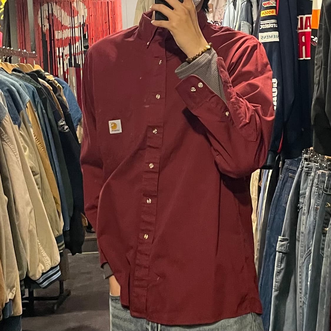 [IM] carhartt 칼하트 버건디 긴팔 셔츠 상품이미지5