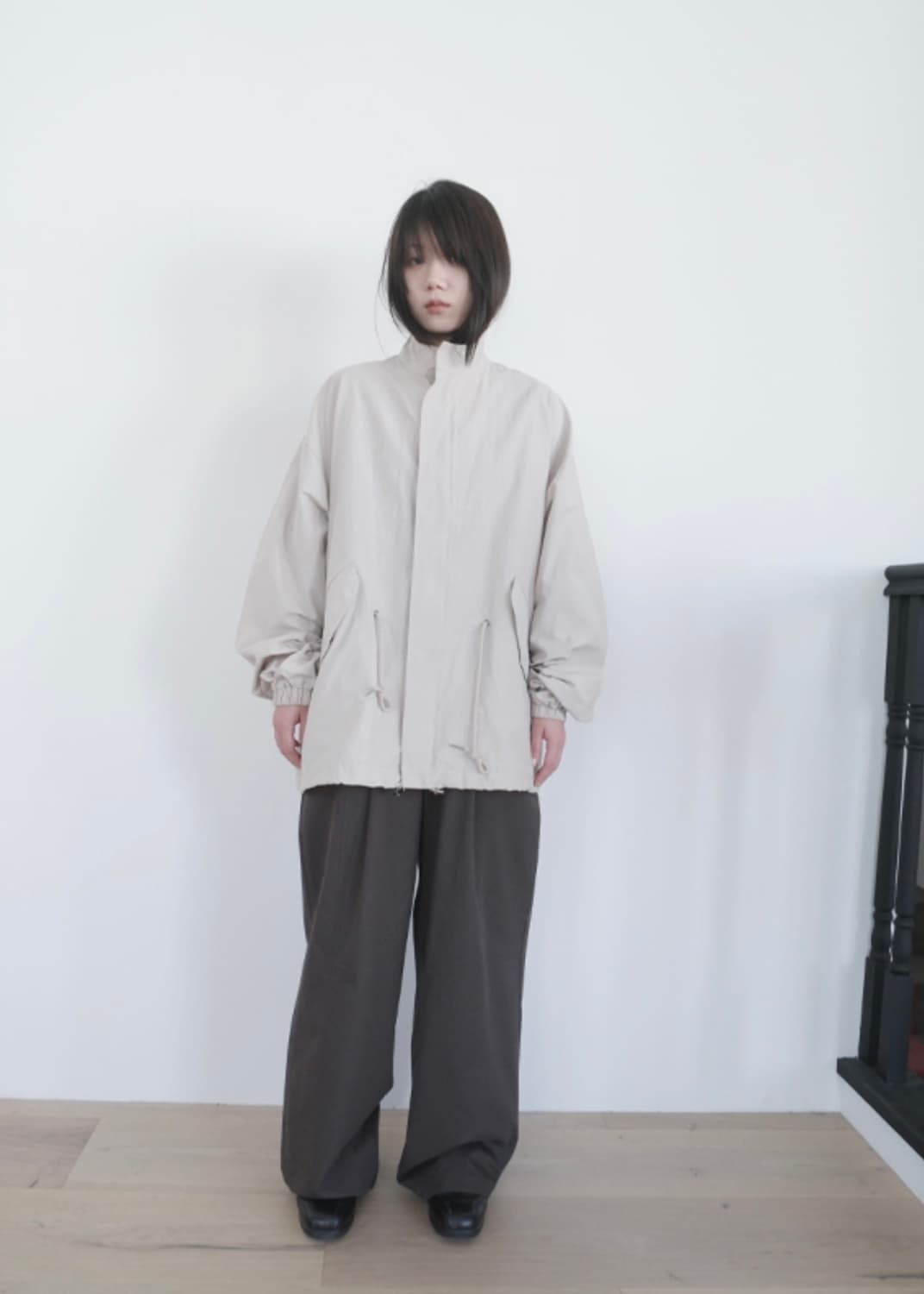 에프터먼데이 - half field jacket (베이지) 상품이미지3
