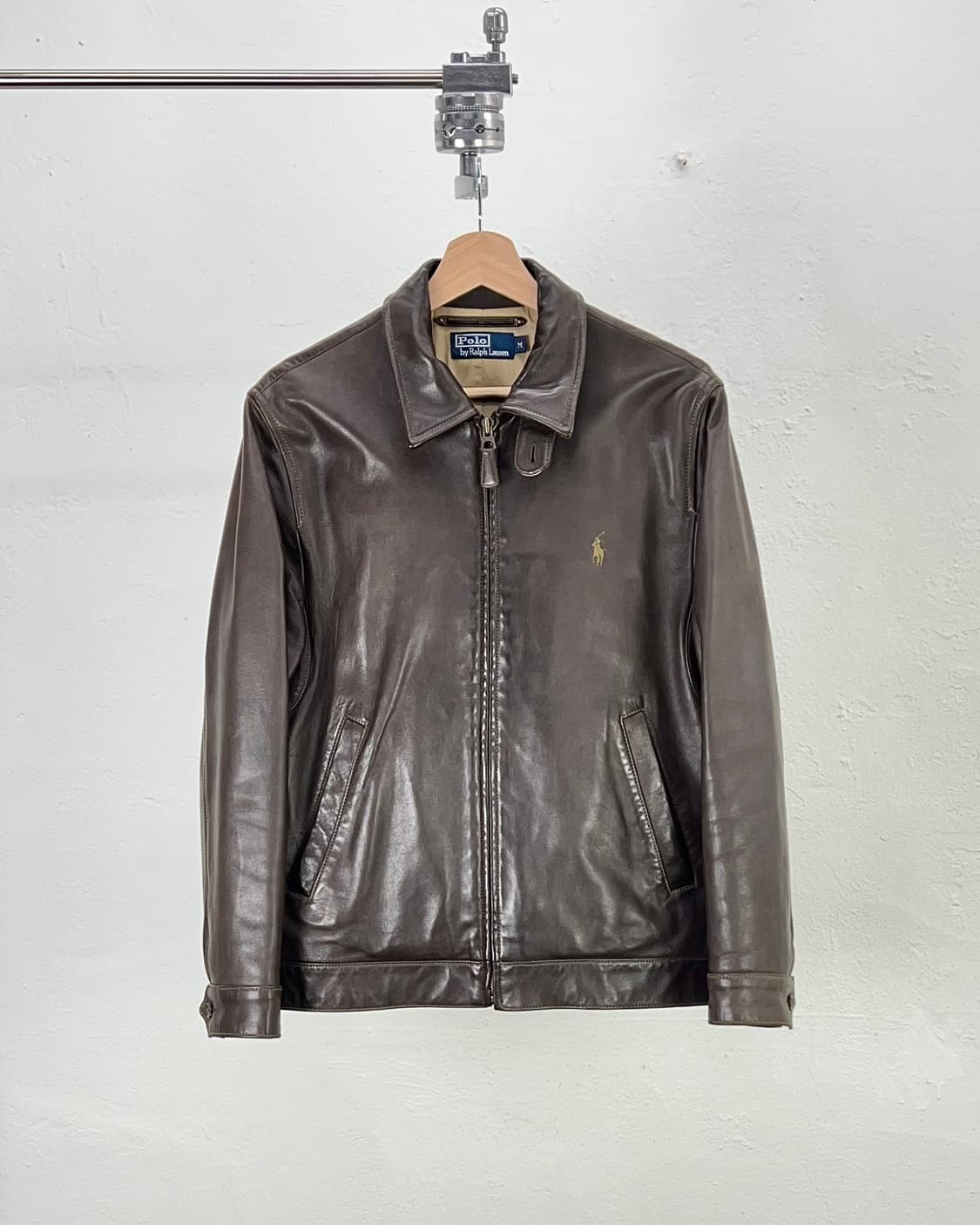 폴로 랄프로렌 브라운 맥스 웰 쉽 레더 블루종 자켓 상품이미지1