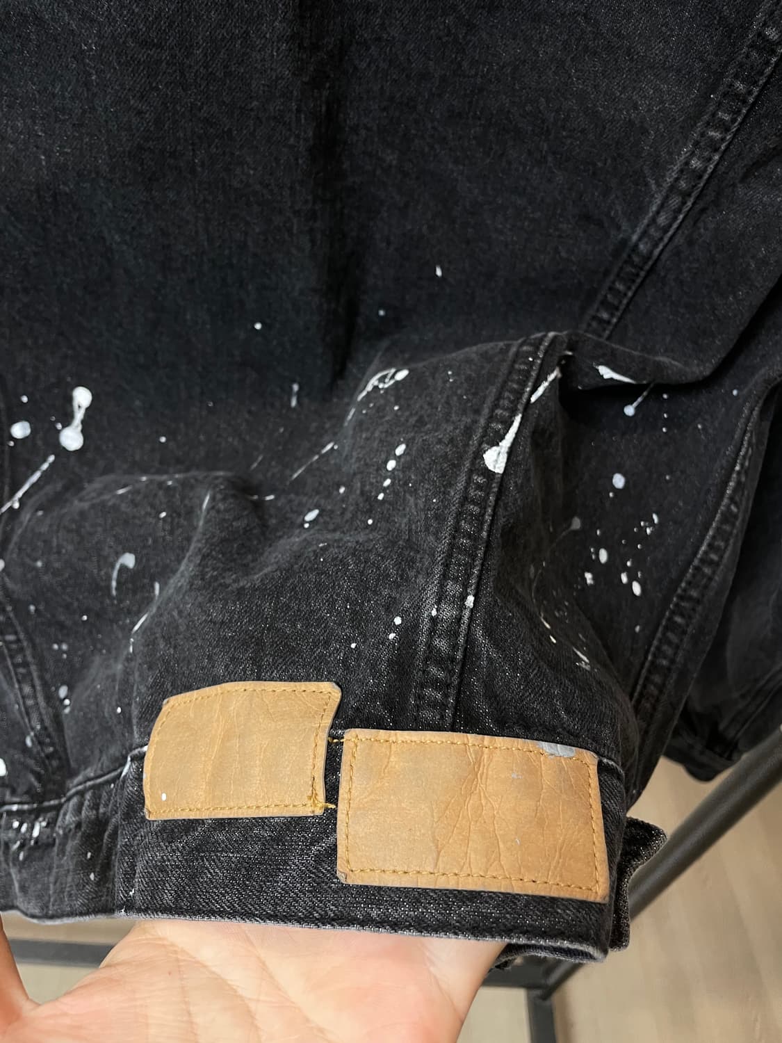 (M) Tonywack 토니웩 페인팅 흑청 데님 자켓 상품이미지6