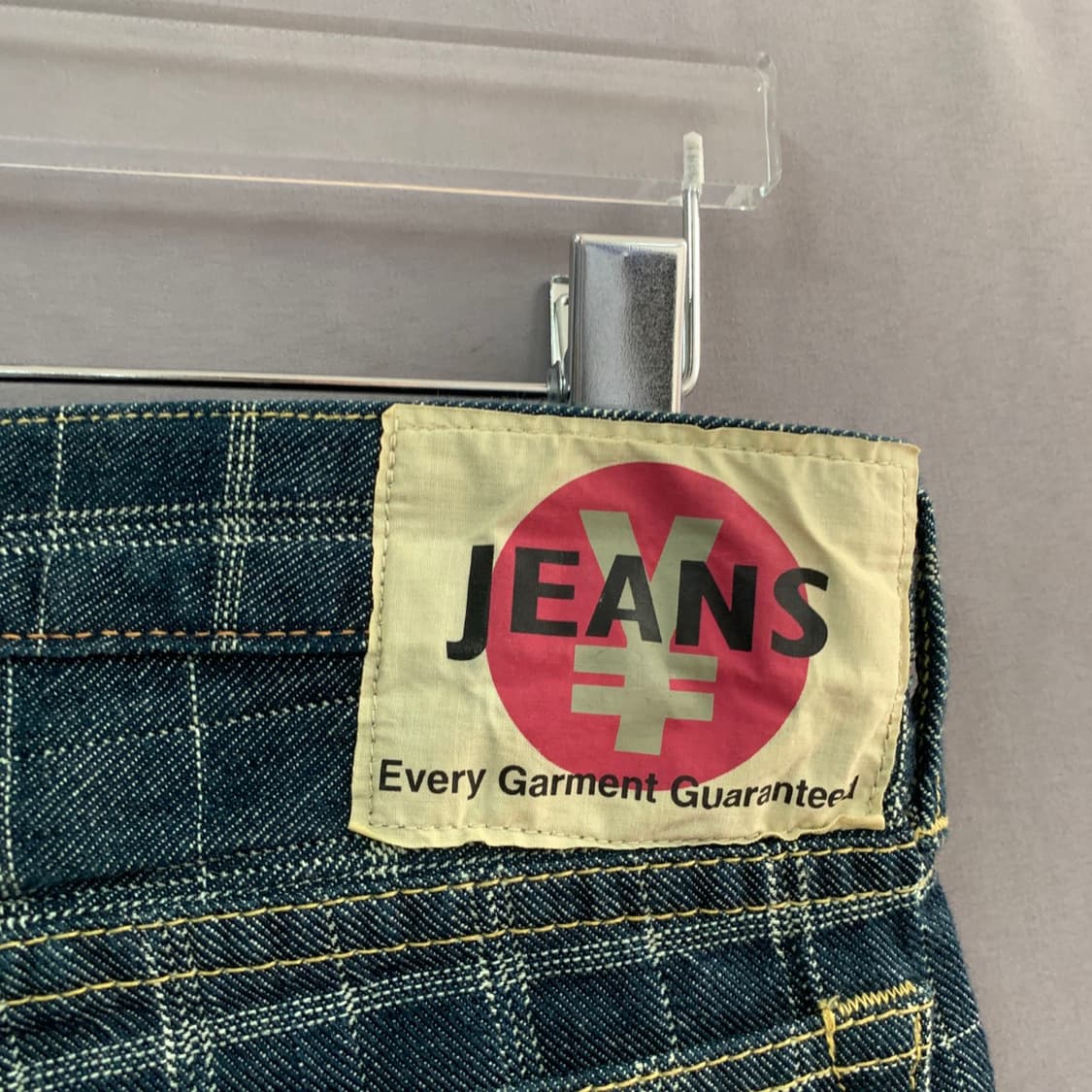 30인치 미치코 코시노 YEN JEANS 스트레이트 체크 데님 청바지 상품이미지4