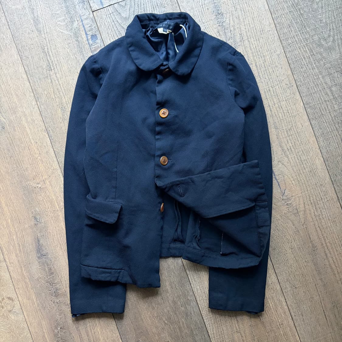 Round Collar Polyester Jacket 상품이미지3