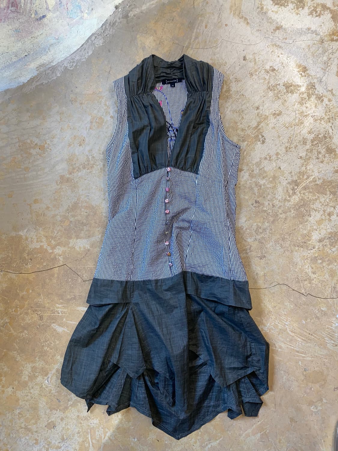 Vintage St-Martins 믹스드 패브릭 자수 드레스 (Copin 상품이미지8