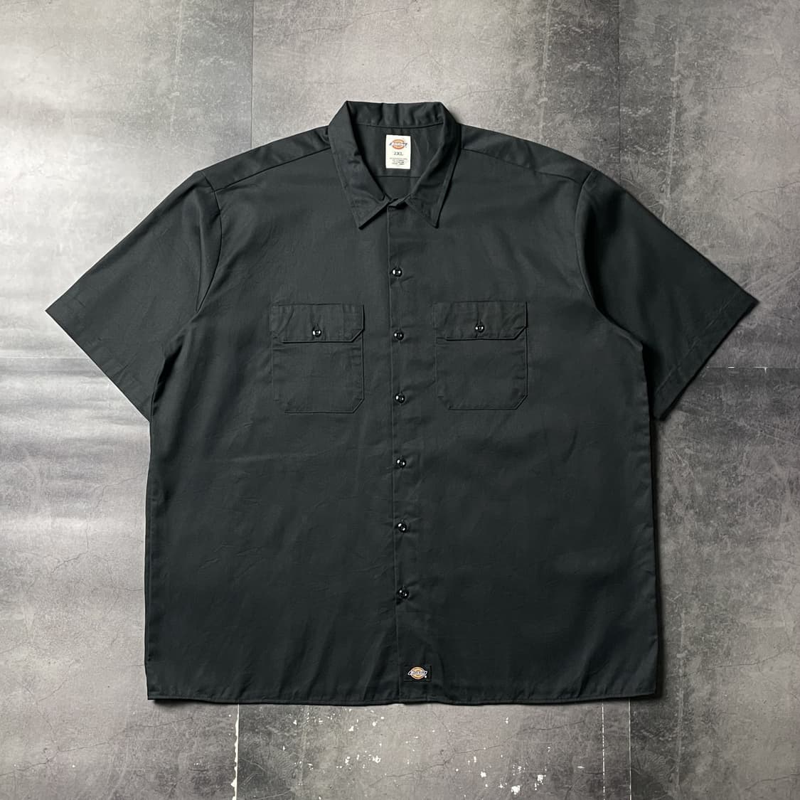 DICKIES 디키즈 빈티지 블랙 플랩포켓 반팔 워크셔츠 A01118 상품이미지1