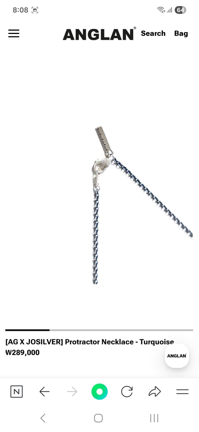 앵글런 조실버 터키석 목걸이 상품이미지4
