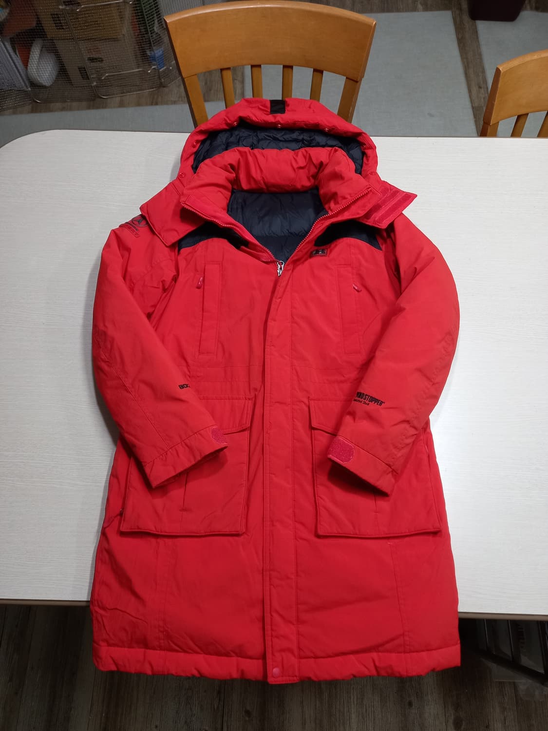 M95 KOLON SPORT 씬슐레이트 하프패딩 레드 M-986 상품이미지3