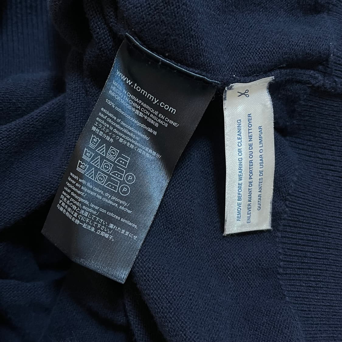 [정품] 타미 네이비 라운드 니트 [ L ] 상품이미지6
