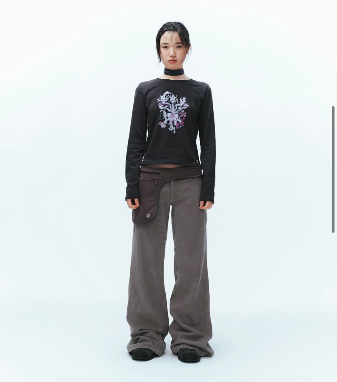 코이세이오 스웨이드 벨트백 브라운 상품이미지2