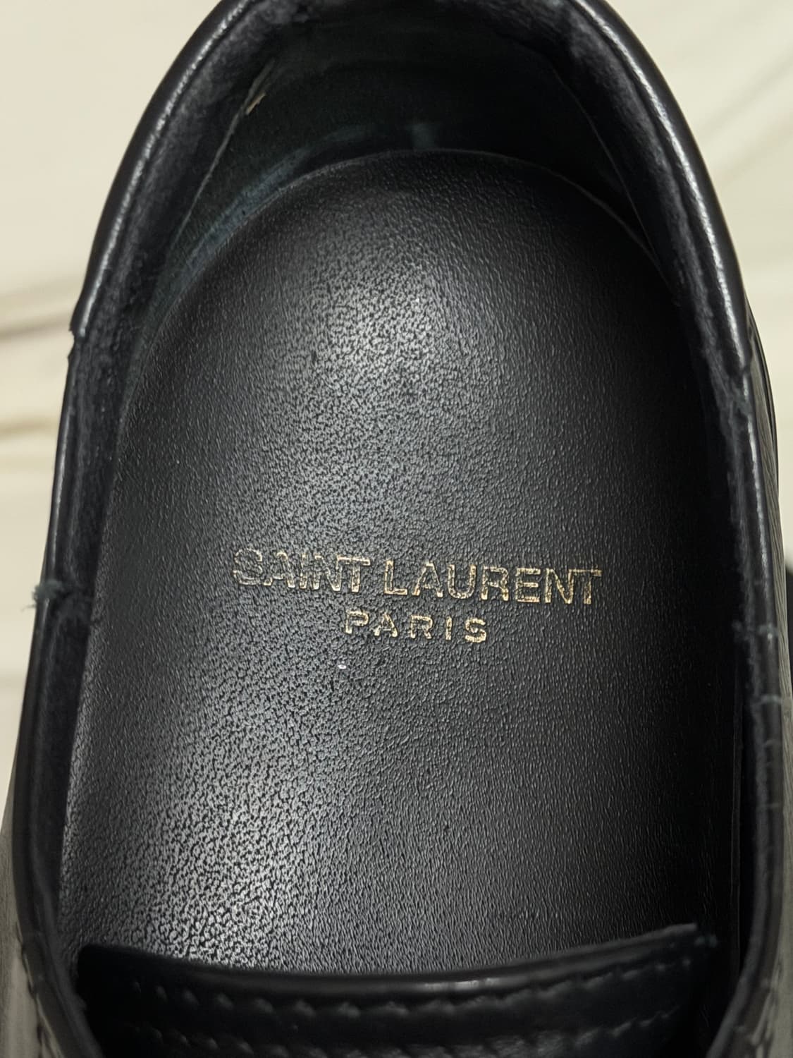 생로랑 블랙 레더 스니커즈 상품이미지7