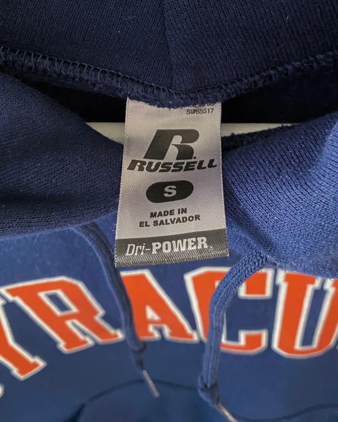 러셀 SYRACUSE 네이비 후드티 상품이미지4