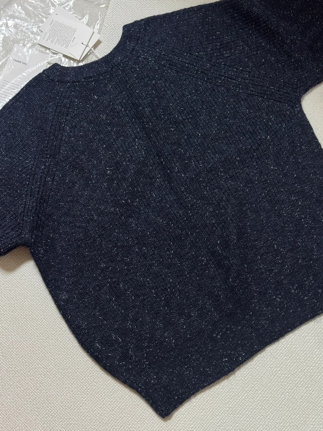 아웃셀 풀오버 니트 네이비 새상품 (154000원) 상품이미지6