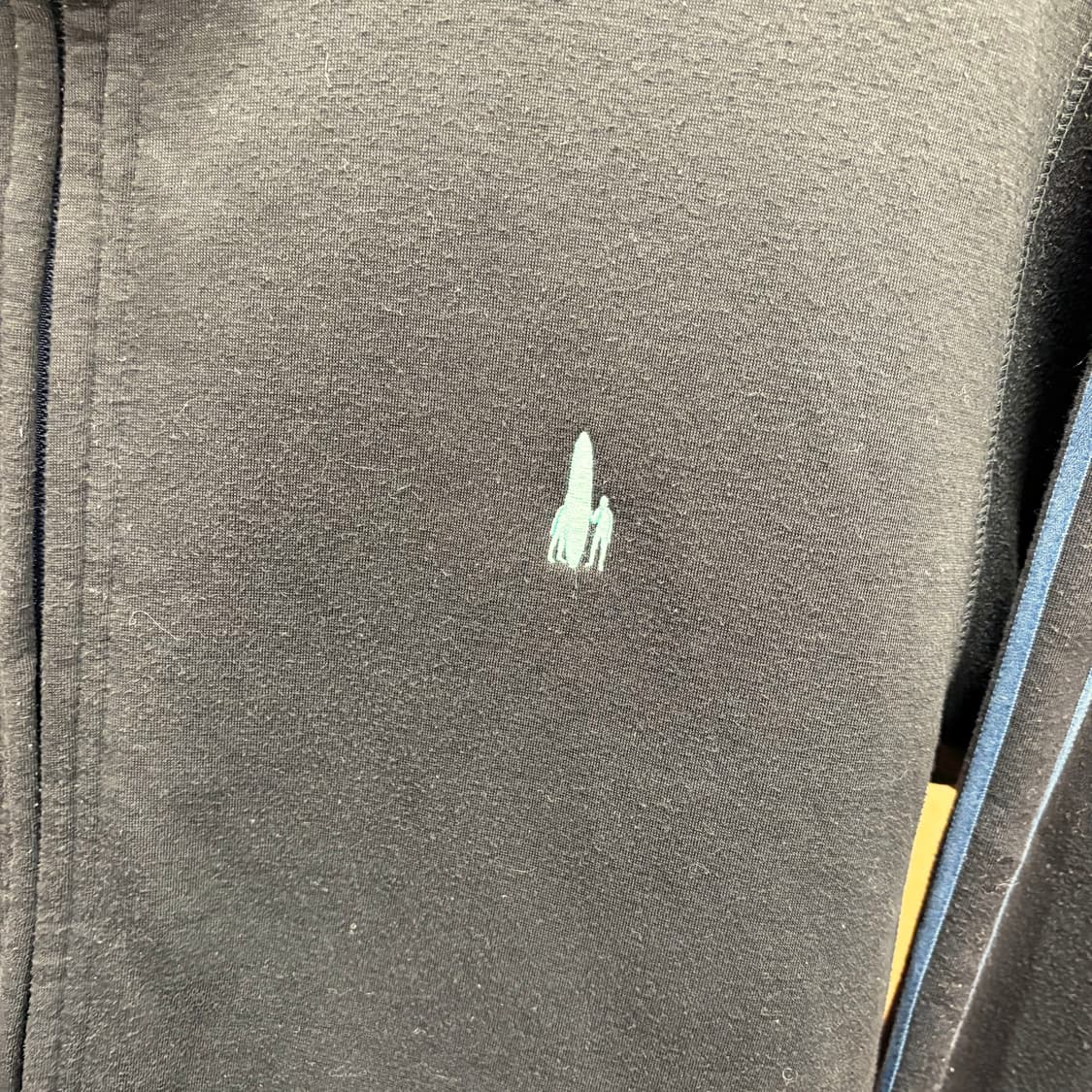 폴스미스 진스 하이넥 플리스 집업 자켓 소매 배색 스트라이프 디테일 블랙 상품이미지6