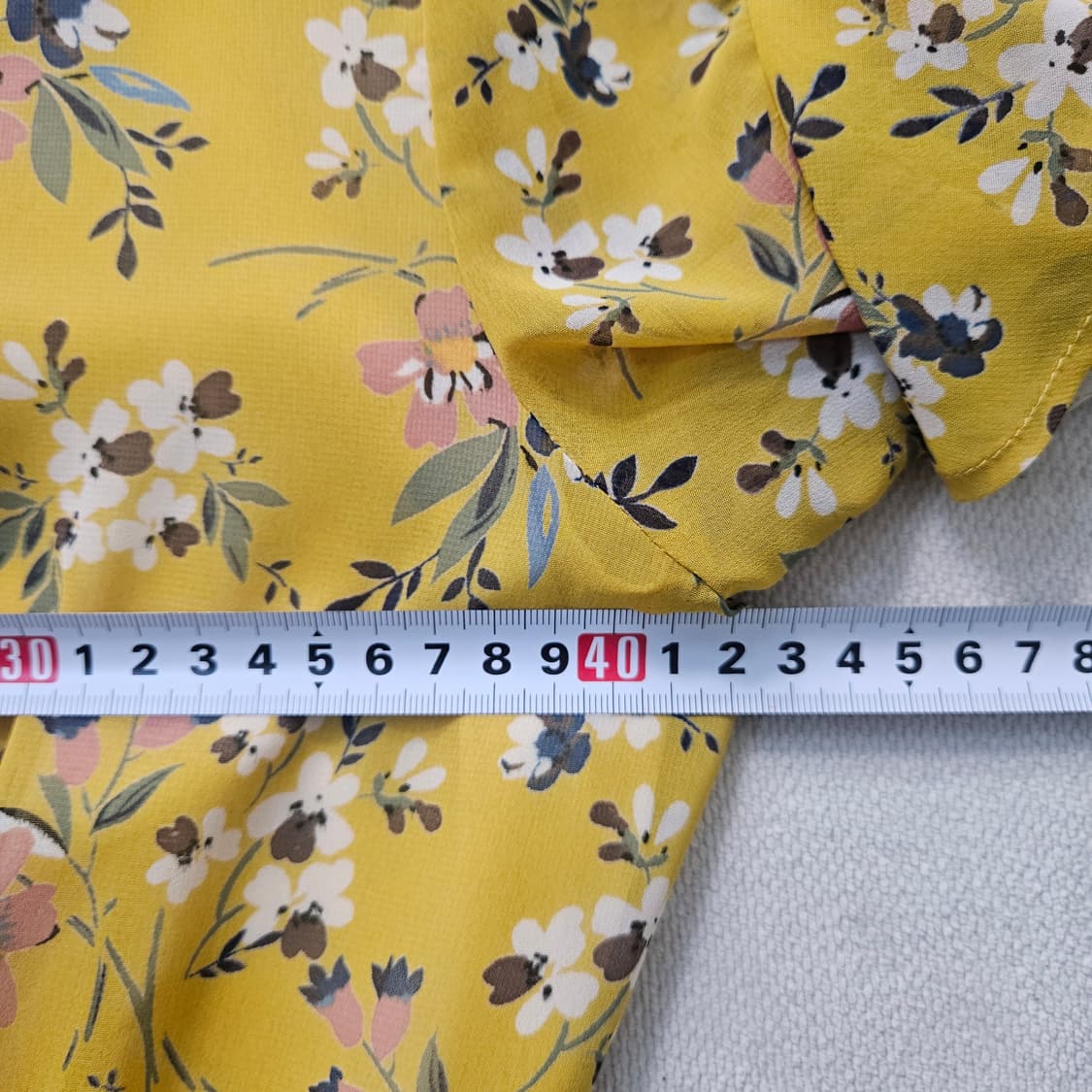 85-95 로엠 옐로우 플라워 원피스 0403Y 상품이미지5