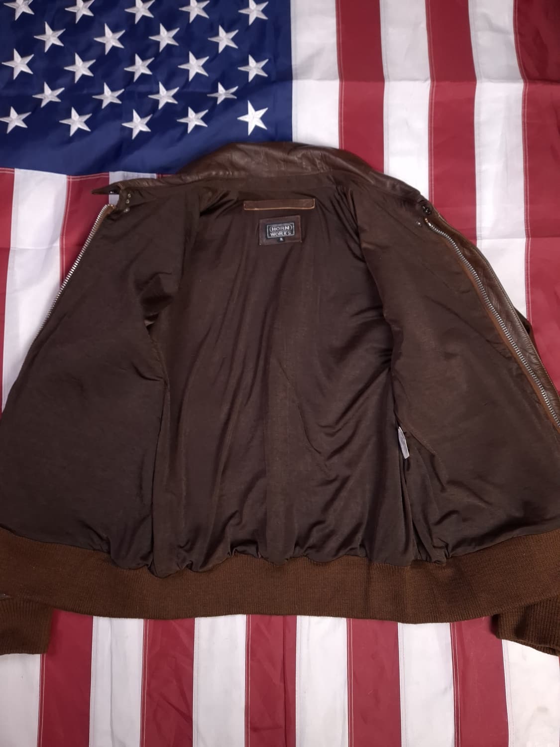 새제품급 오리지날 일본 HORN WORKS 미공군A-2 리얼레더 항공자켓 상품이미지10